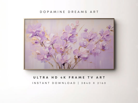 Lavender Florals Frame TV Art