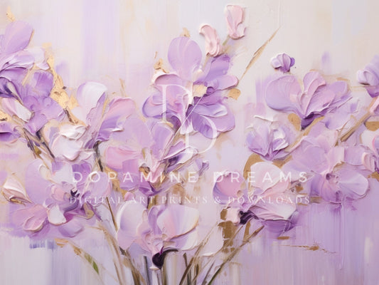 Lavender Florals Frame TV Art