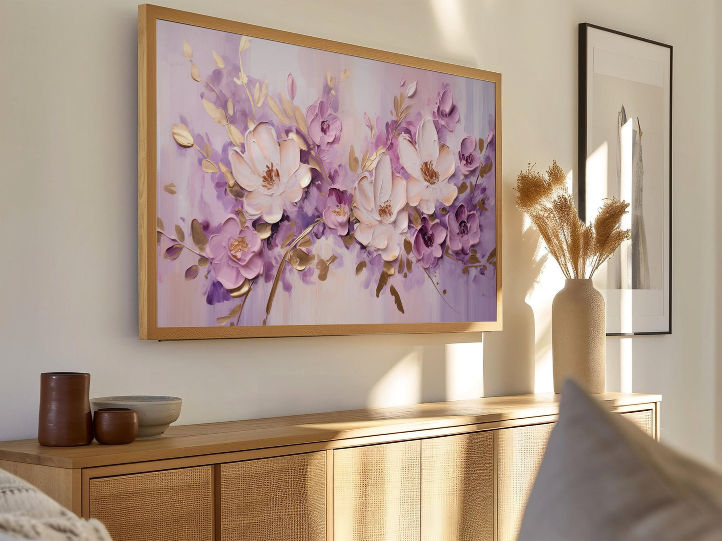 Lavender Florals Frame TV Art