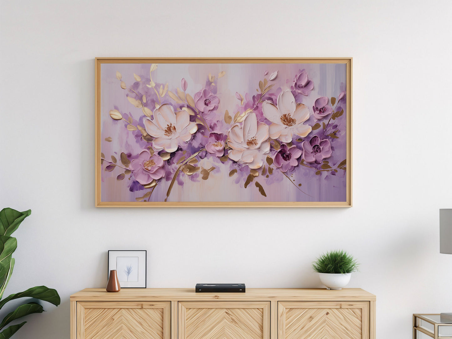 Lavender Florals Frame TV Art