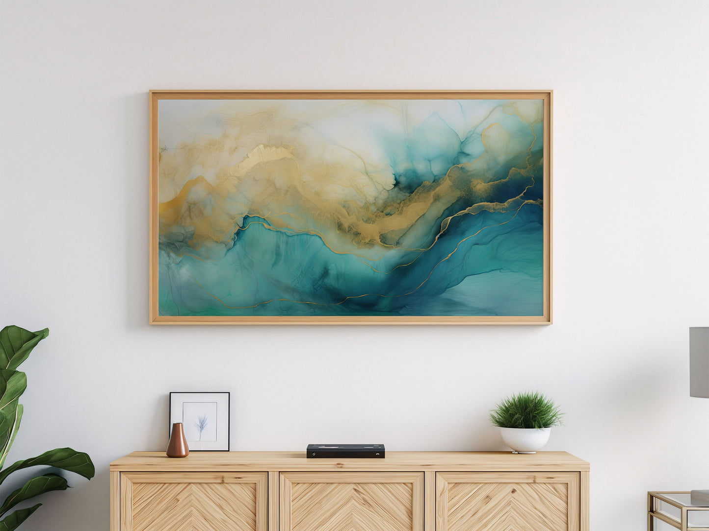 Abstract Watercolor Frame TV Art