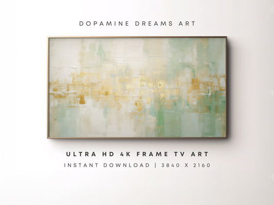 Shamrock Blossoms Abstract Frame TV Art 4