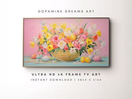 Easter Basket Frame TV Art