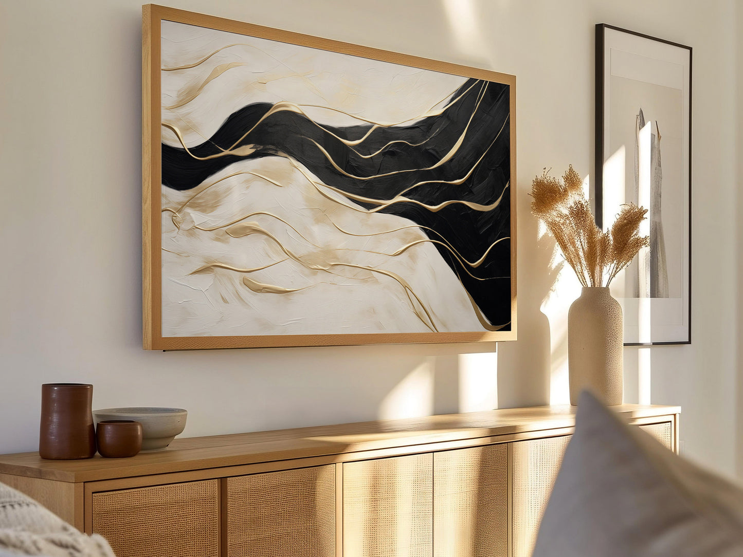 Black & White Abstract Frame TV Art
