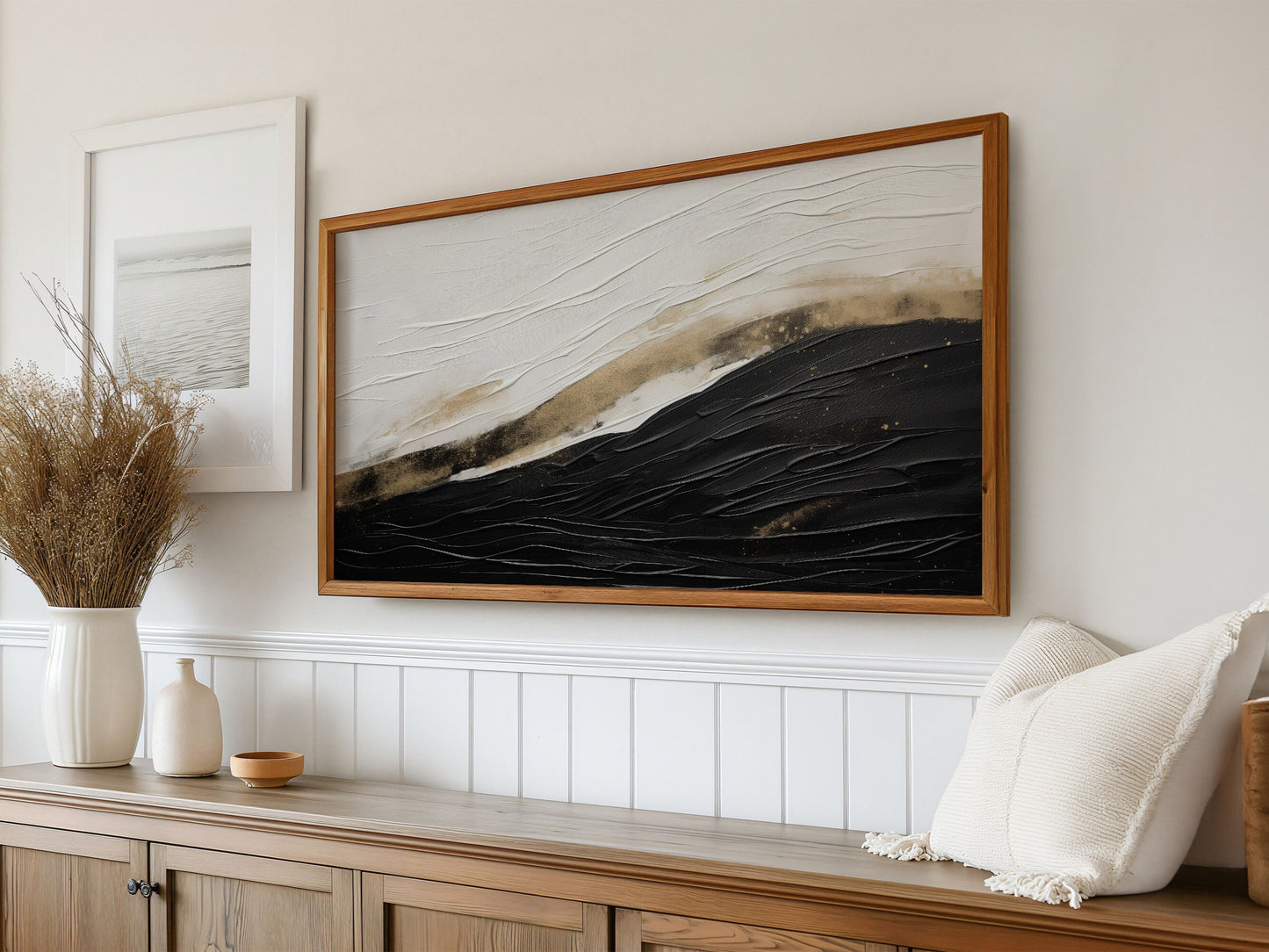 Black & White Abstract Frame TV Art