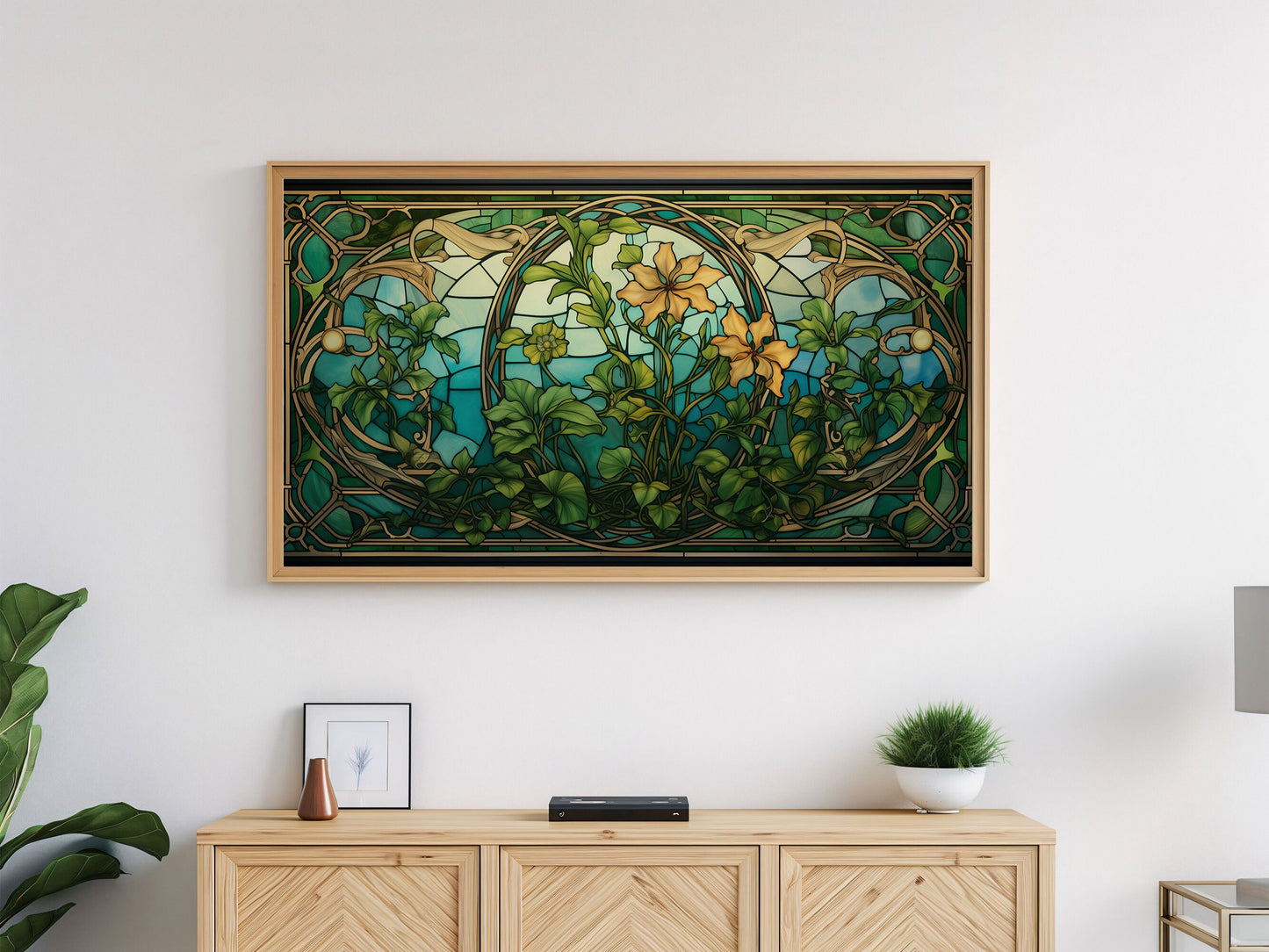 St. Patrick's Day Stained Glass Frame TV Art