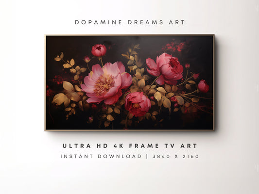 Moody Florals Frame TV Art