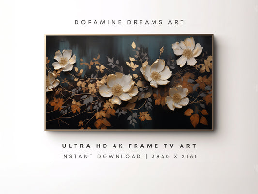 Moody Florals Frame TV Art