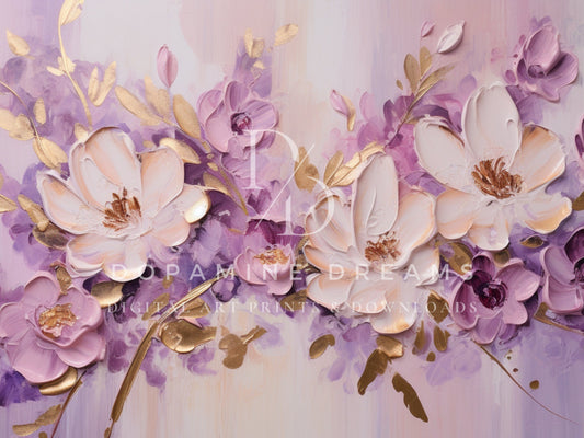 Lavender Florals Frame TV Art
