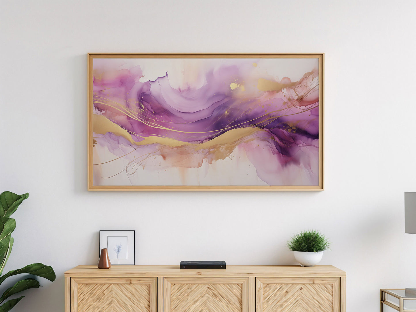 Abstract Watercolor Frame TV Art