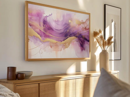 Abstract Watercolor Frame TV Art