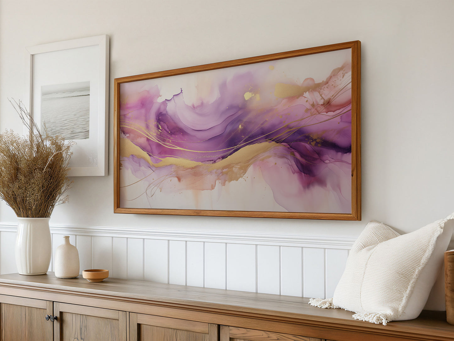 Abstract Watercolor Frame TV Art